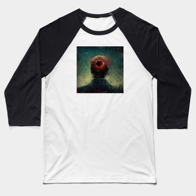 Black Hole Baseball T-Shirt by benheineart